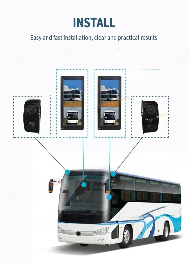 12.3-inch electronic rearview mirror monitoring side mirror blind spot monitoring camera system truck