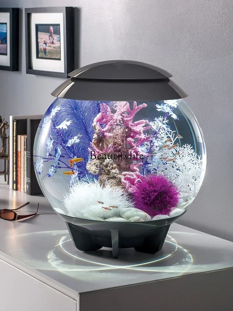 

ld33Round Ecological Fish Tank Living Room Filter European Creative Desktop Fish Globe