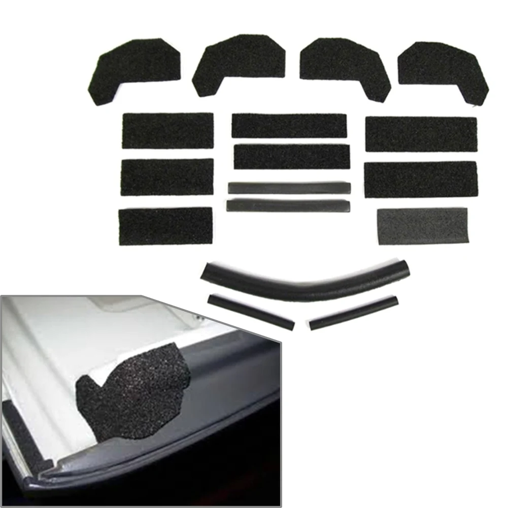 

16PCS Removable Hard Top Foam Blocker Seal Kit For Jeep Wrangler JK 2007-2018 68026937AB Car Accessories Parts