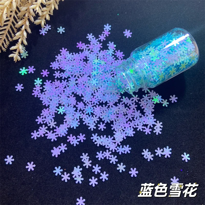 Christmas snowflake glitter simulation artificial snow scene DIY drop glue glitter porcelain white snow powder glitter material