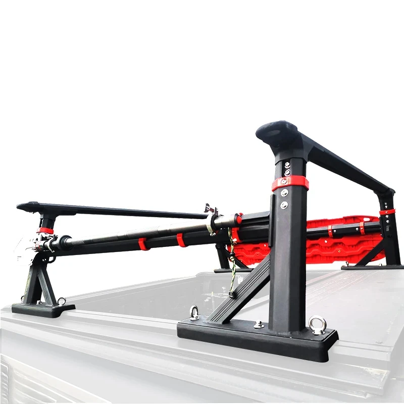 Aluminum Adjustable Universal Pickup Roof , Heavy‑Duty Pick‑Up Truck Bed Back Rack Crossbar