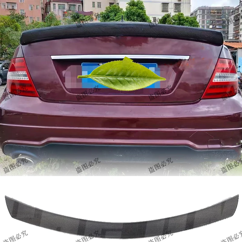 For Mercedes-Benz C-Class W204 2-Door Sedan 2008-2014 Car carbon fiber Spoiler Car Rear Trunk Lid Multiple styles