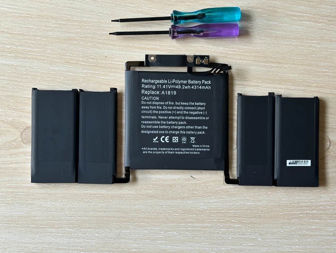 A1819 A1706 Laptop Battery For Apple MacBook Pro 13'' Touch Bar A1706 2016 2017 EMC 3071