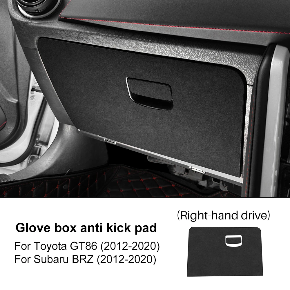 LHD RHD Car Copilot Box Anti-kick Suede Protect Sticker For Subaru BRZ/ Toyota GT86 2012 2013 2014 2015 2016 2017 2018 2019 2020