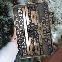 Vintage Generator Knowledge Metal Poster, No Text, Wall Hanging, Without Battery,  for Studio, Workshop, Cafe, Learning Space