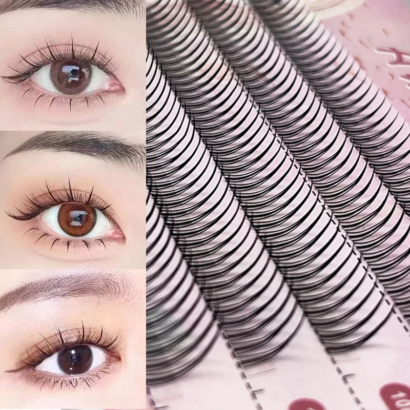 

New A/M Shape Professional Makeup Individual Lashes Cluster spikes eyelash wispy premade russian Natural Fluffy false eyelashes