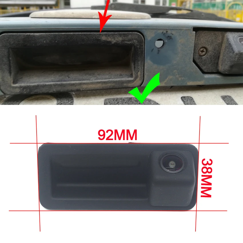 HD CCD Waterproof 1080P Vehicle Reverse Backup Trunk Handle Camera For Ford Fiesta ST 2012~2017 Mondeo MK4 2008~2012 2013 2014