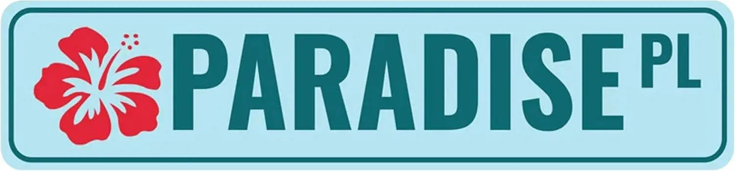 

P1, знак Paradise Place, пляжная уличная вывеска, райский декор, пляжный декор, домашний декор, знак пляжного дома, персонализированный знак, качественный металл