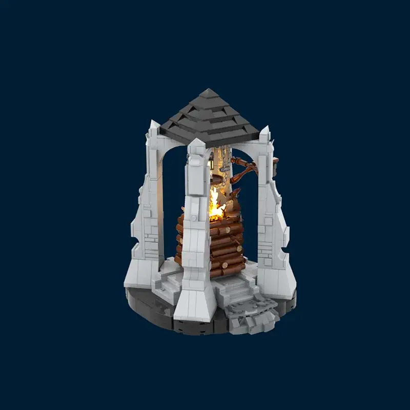 MOC serie de películas famosas, torre de baliza, arquitectura, traje Modular, bloques de construcción, modelo de ensamblaje creativo, juguetes para niños, regalo