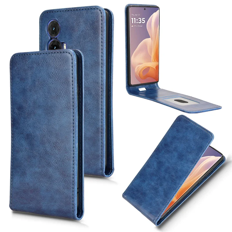 For Motorola Moto G85 5G flip up and down business wallet case for Moto S50 Neo 5G Leather card slot Phone case