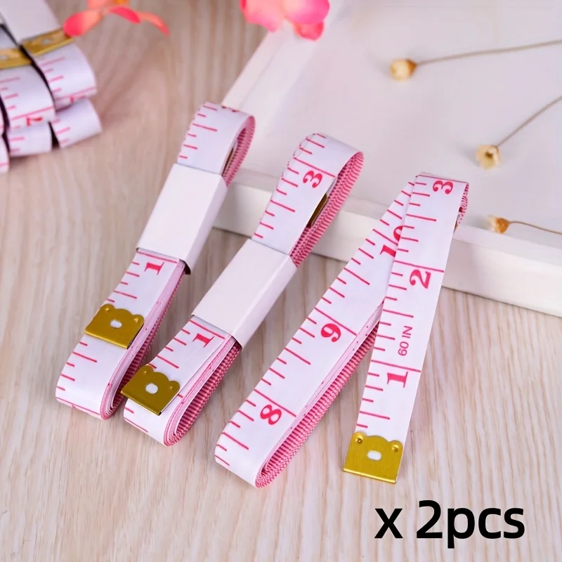 2pcs 150cm clothing tape measure, body clothing soft size, wide tailor's ruler, weight loss waist, three-dimensional household t