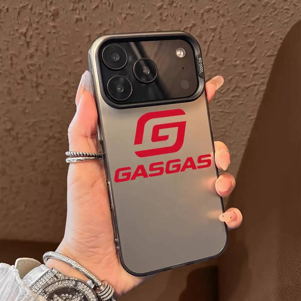 

G-GASGASS logo Phone Case For iPhone 17 16 15 14 13 12 11 Pro Max Air multicolor Matte Laser Metallic Aurora Funda