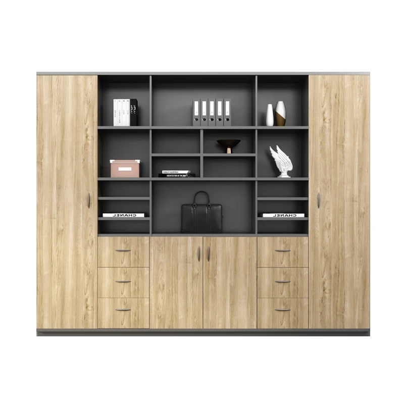 Contemporary Modern Wooden File Cabinets For Office Furniture Organizing & Storing Documents Archives Storage Solution