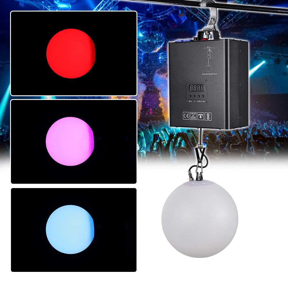 SFX RGBW DMX Lifting Ball LED Effect Light for Nightclub Colorful Kinetic Stage Light Professional Up Down Winch Ball Light