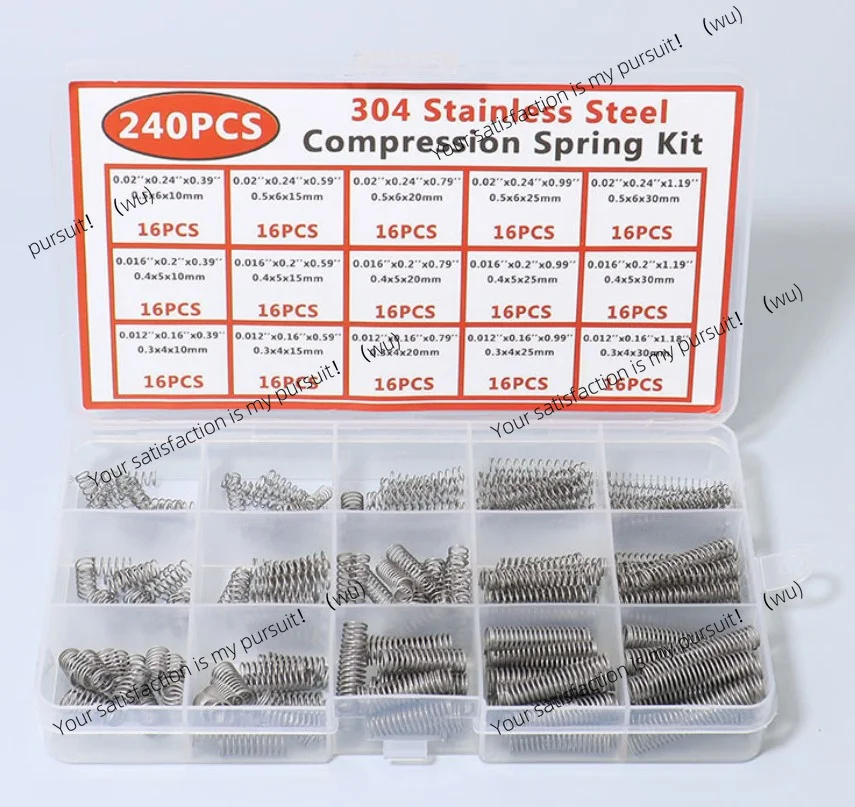 240/300/480/600PCS Stainless Steel 15 Compression Mini Springs For Hardwares Repair Spring Combination Kits