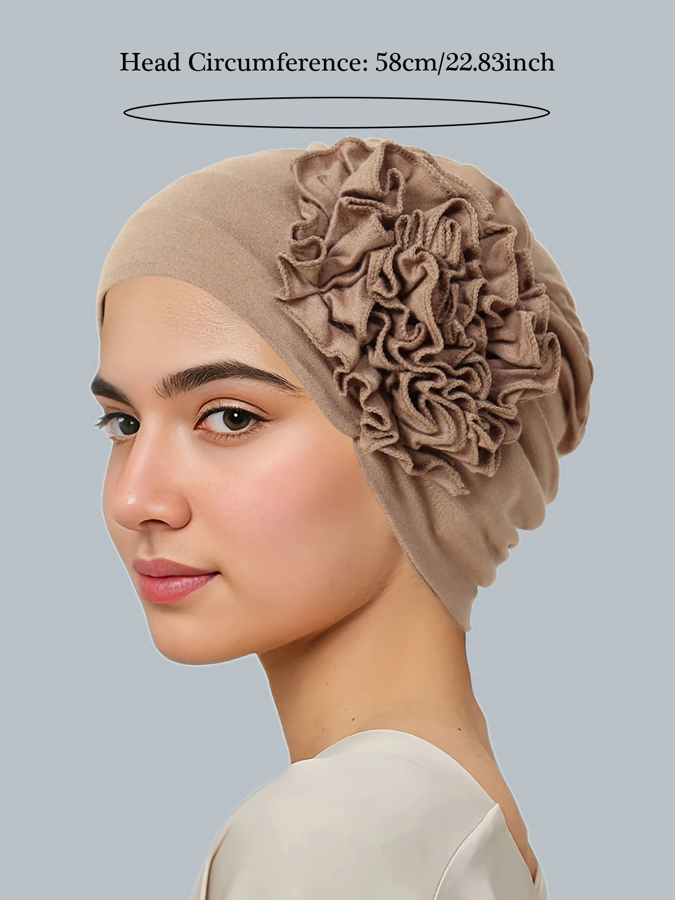 Women\'s Muslim Hijab Cancer Chemo Caps Flower Turban Cap Hair Loss Headscarf Elastic Trendy Ladies Hijabs Bonnet Headwear