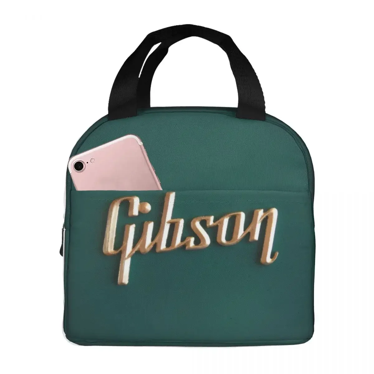 Guitar Logo Music Legends Of Tone Insulated Lunch Bag Thermal Bag Reusable Gibson Leakproof Lunch Box Tote Bento Pouch School