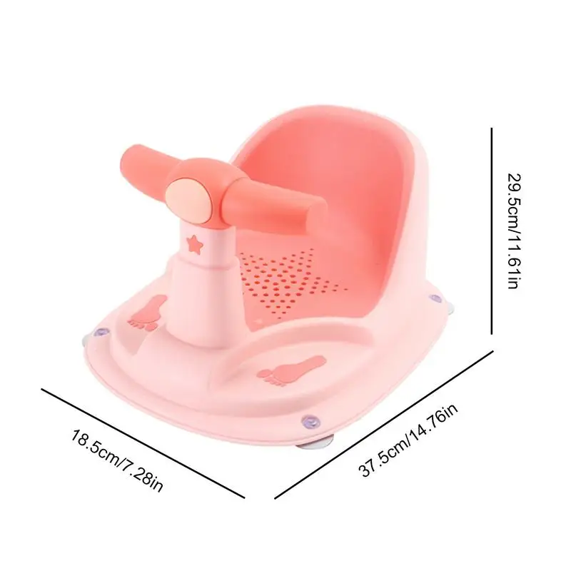 Silla de bañera para bebé, asiento de baño para niño pequeño, ducha con ventosa fuerte