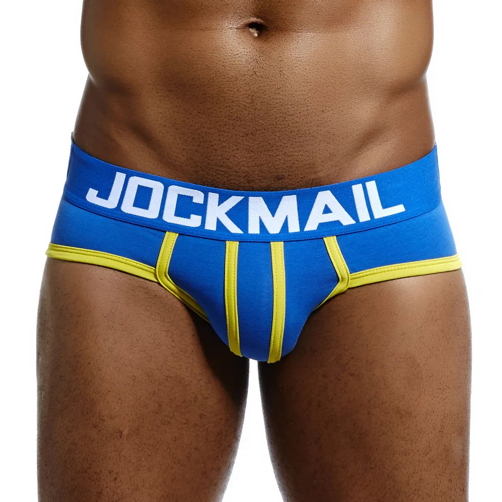Jockmail Mens Underwear Boxers Shorts Homme Panties Man Solid Color Pouch Underpants Male Briefs Ropa Interior Hombre