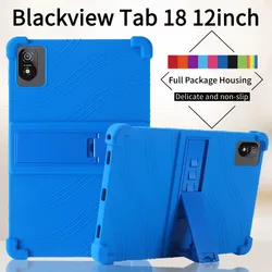 Soft Silicone Case Universal for Blackview Tab 18 2023 12.0 inch Adjustable Stand Tablet Cover Shockproof Kids Safe Funda Coque