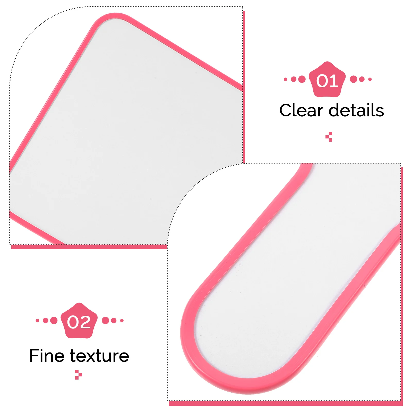 

2Pcs Handheld Whiteboard Dry Erase Paddles Portable Rewritable ABS Material Blue Pink Edge Easy Grip Handle Small Whiteboards
