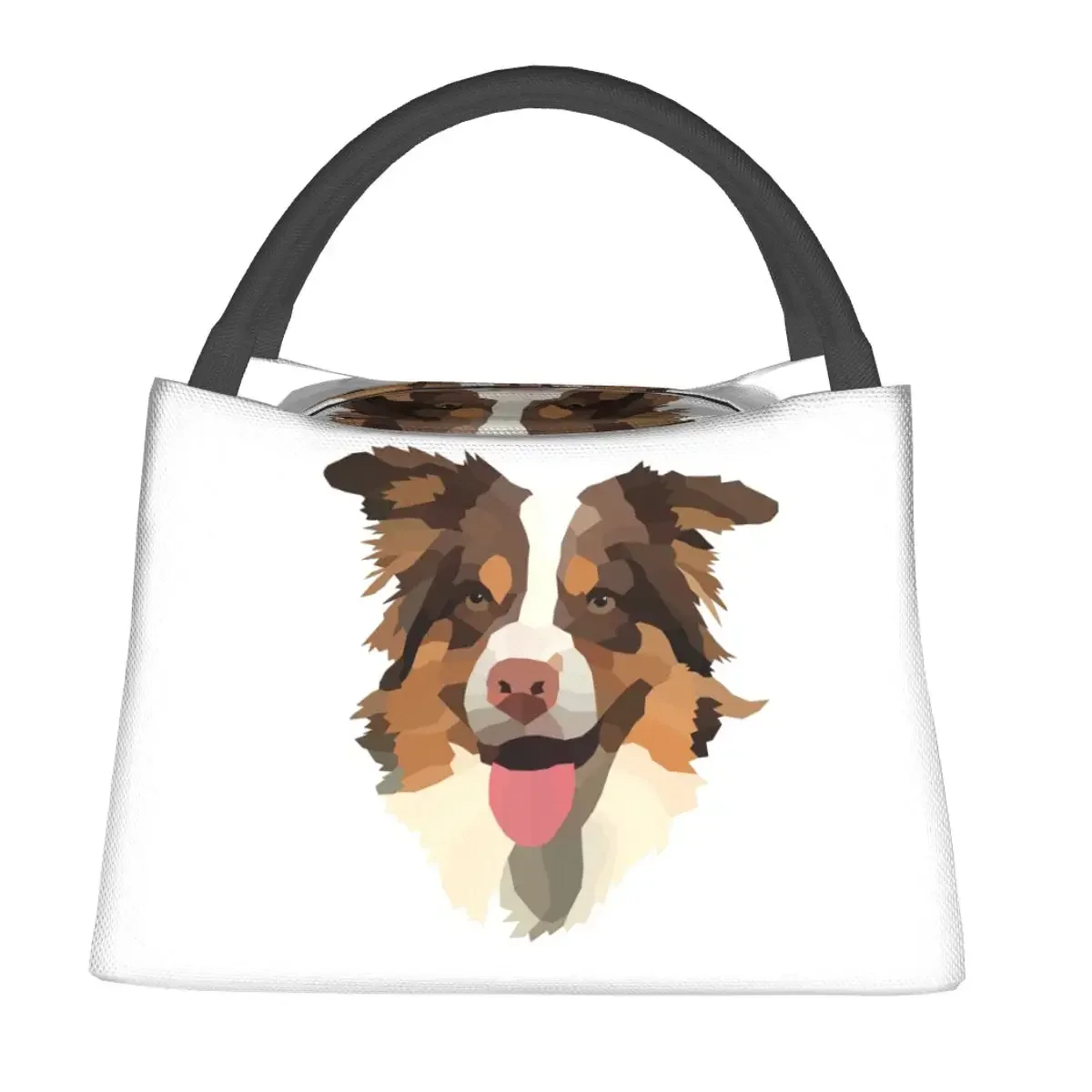 Australian Shepherd Lunch Bags Insulated Bento Box Resuable Lunch Tote Picnic Bags Cooler Thermal Bag for Woman Student School