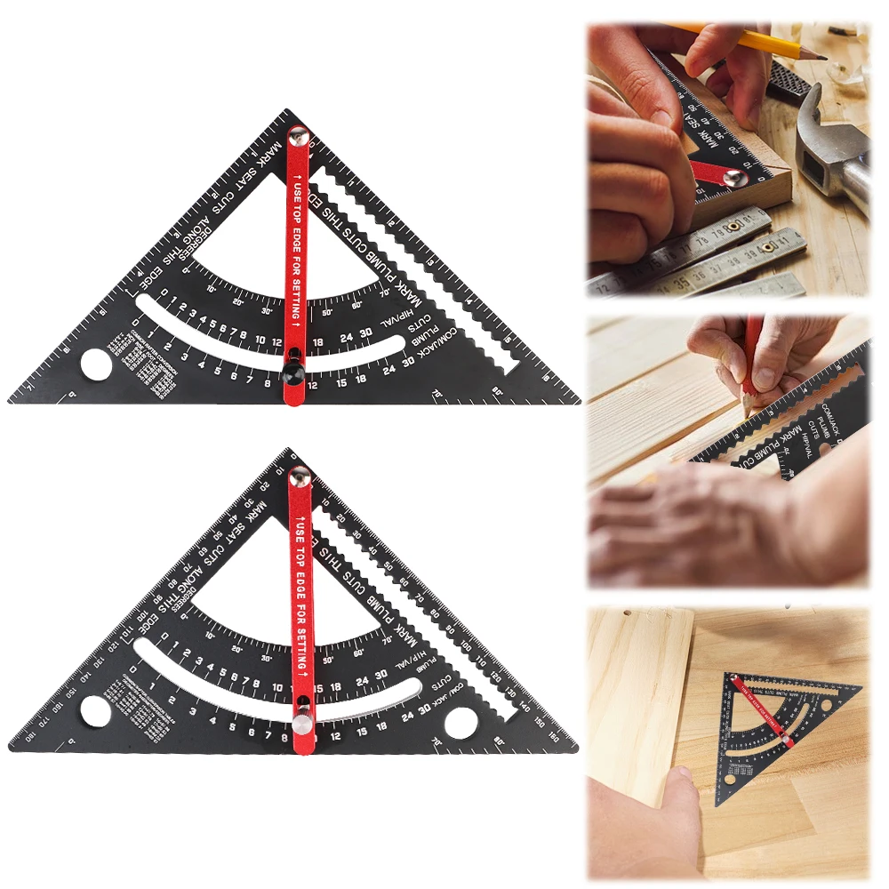 

Woodworking Adjustable Activity Triangle Ruler Angle Finder Miter Saw Saw Protractor Measuring Tool Angle Ruler Combined Tool