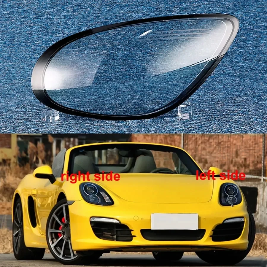 

For Porsche Cayman Boxster 2013 2014 2015 Headlight Cover Shade Headlamp Shell Transparent Lampshade Case Lens Plexiglass