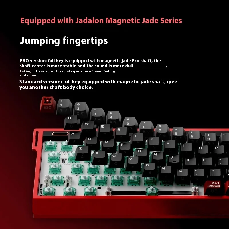 TITANNATION TITAN68HE Pro Mechanical Keyboard Magnetic Switch 8k Polling Rate RGB Customized Gaming Keyboard Pc Gamer Accessory