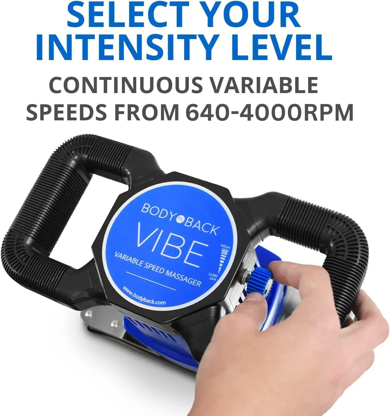 Vibe 2.0 Handheld Orbital Massager - Variable Speed Back Pain Relief Tool for Muscle Recovery & Relaxation - Image 3