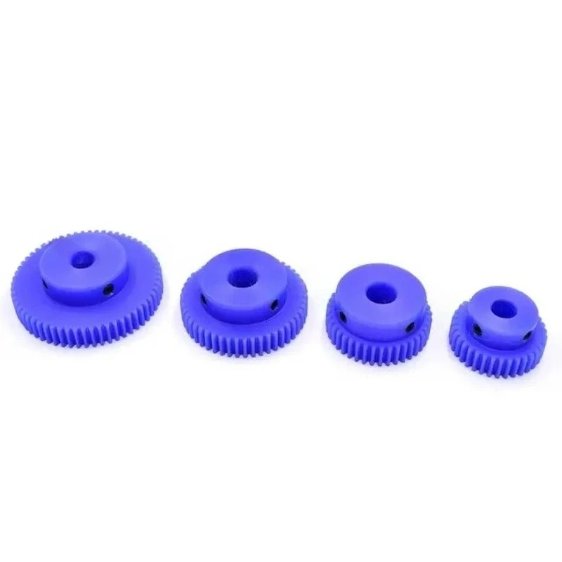 Ingranaggio motore ingranaggio in nylon blu 1Mod con passo 15 - 60 denti Foro ingranaggio cilindrico in plastica 5 6 7 8 10 12 mm