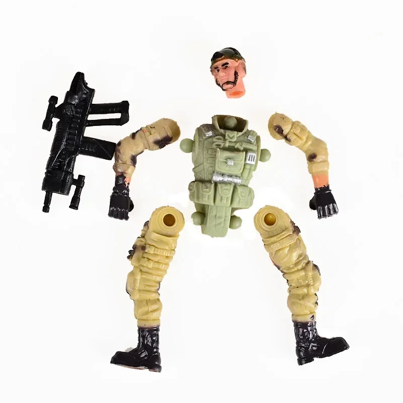 Figuras de soldados de tropas especiales con articulación móvil con armas para niños, juguete moderno de las partes privadas americanas, regalo divertido, 6 unidades por lote