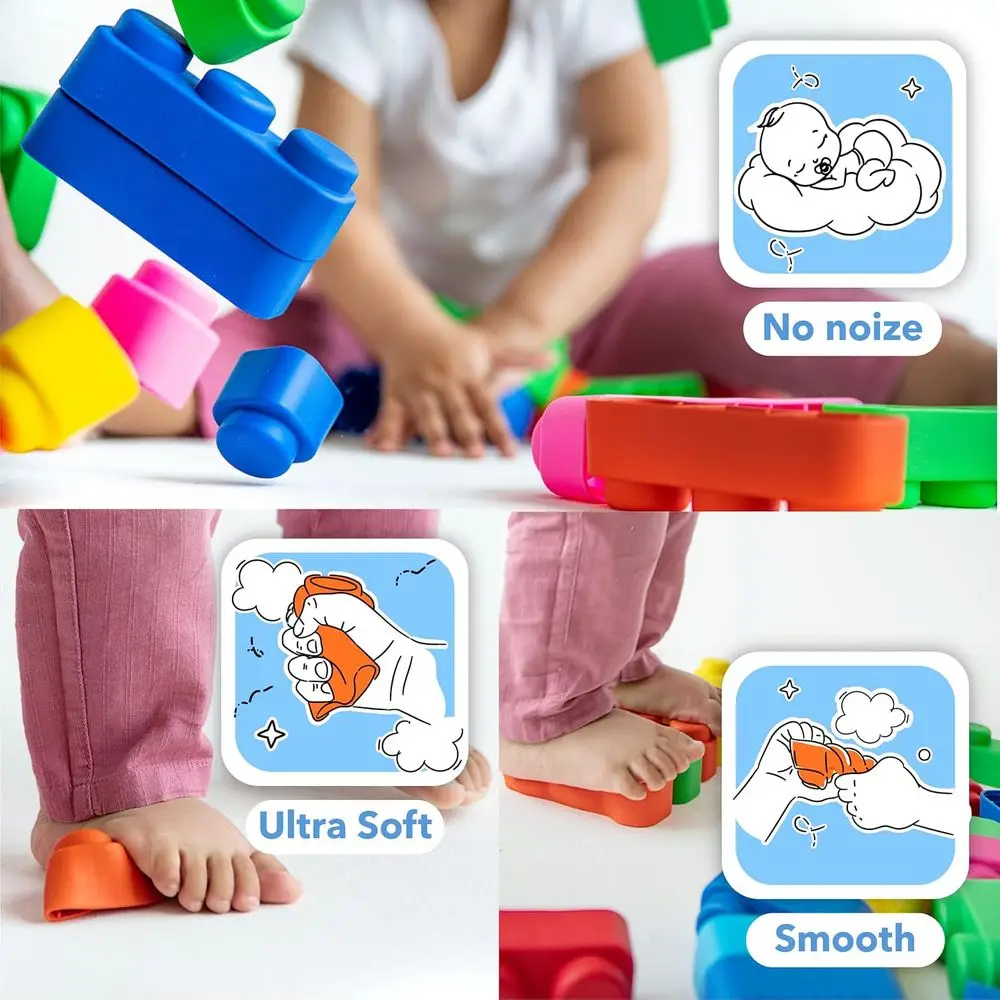 Toddler-Friendly Soft Building Blocks, 81-Piece STEM Set, Promotes Creativity & Motor Skills for Ages 1-3