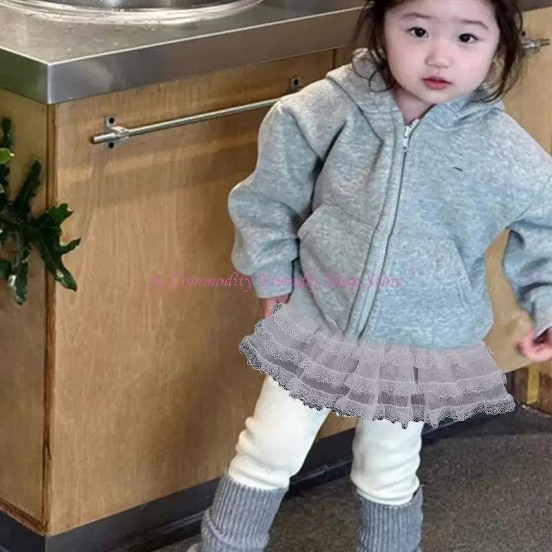 

85ae Baby Fart Crole Carbine 2025 весенняя кружевная короткая юбка с твердым цветом 3-слойной эластичной фартук Стехлевой