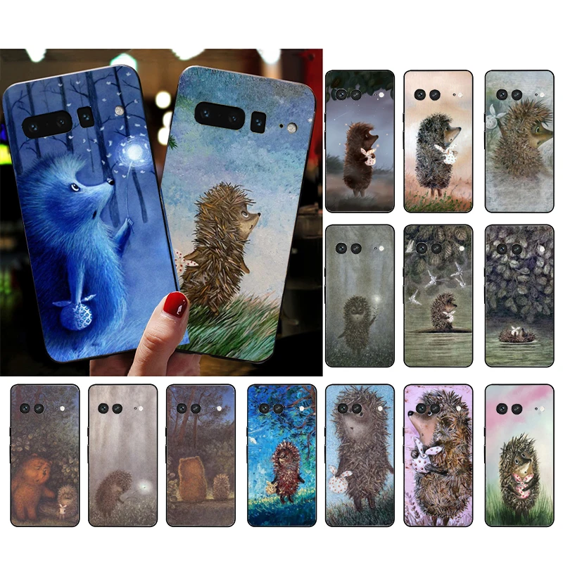 Phone Case for Google Pixel 9 Pro XL 8A 8 7 Pro 7A 7 6A 6 Pro Pixel 4 3 XL 5 6 4A Hedgehog in the Mist Case