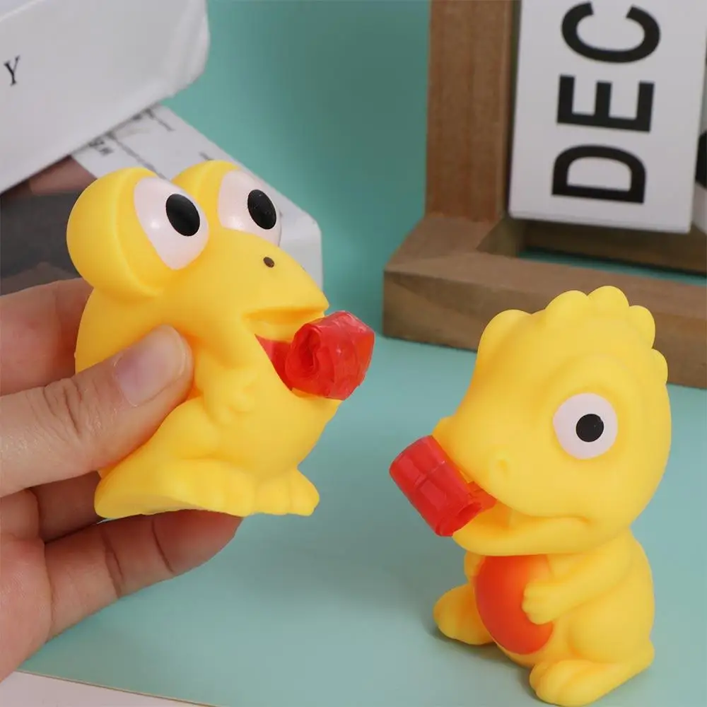 Dinosauro a forma di rana che attacca la lingua Giocattolo da spremere Palla di rimbalzo Lingua di rana animale che si attacca al dinosauro Anti-stress