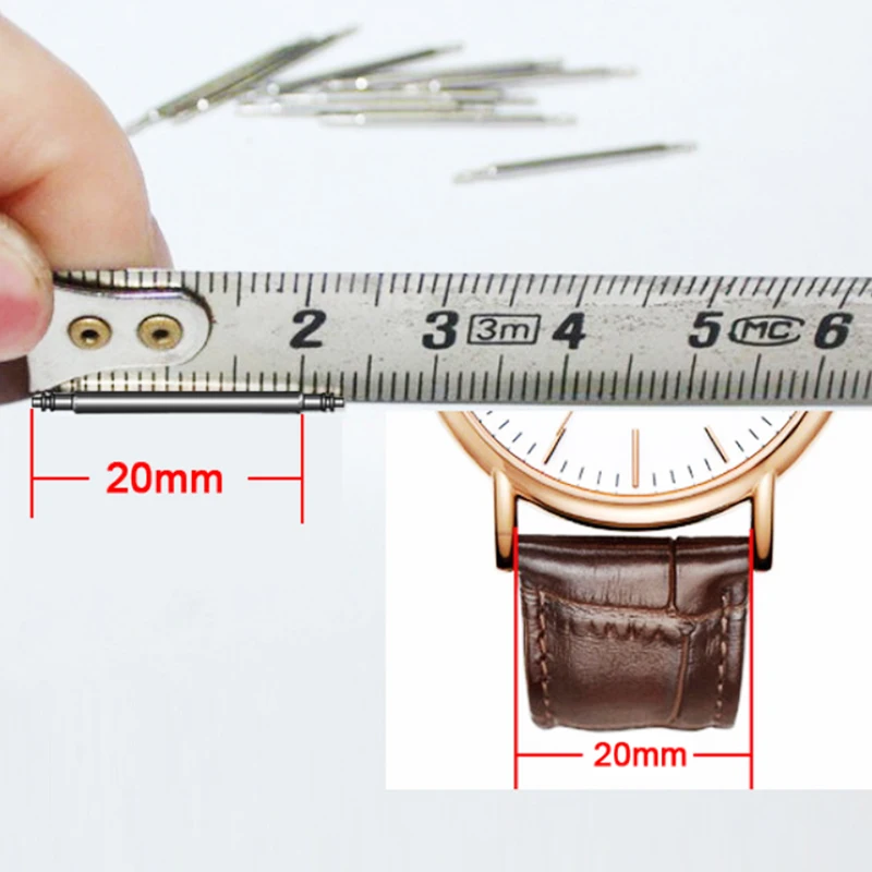2/4PCS Fat Spring Bar 20mm Strap Link Pins With 1.1mm Tip Fits GTM 116710 Diver Watches Band Dia 2.0mm Spring Bars