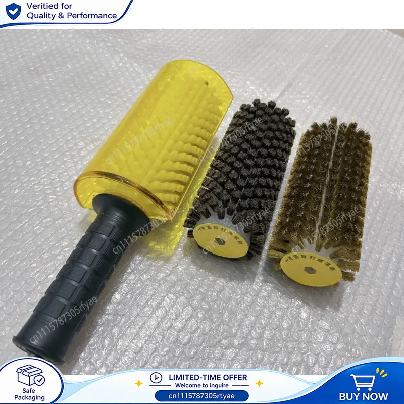 Ski Waxing Brush Set Roller Polishing Brush Nylon Horsehair Brass Brush for Snowboard Ski Maintenance Waxing Tools