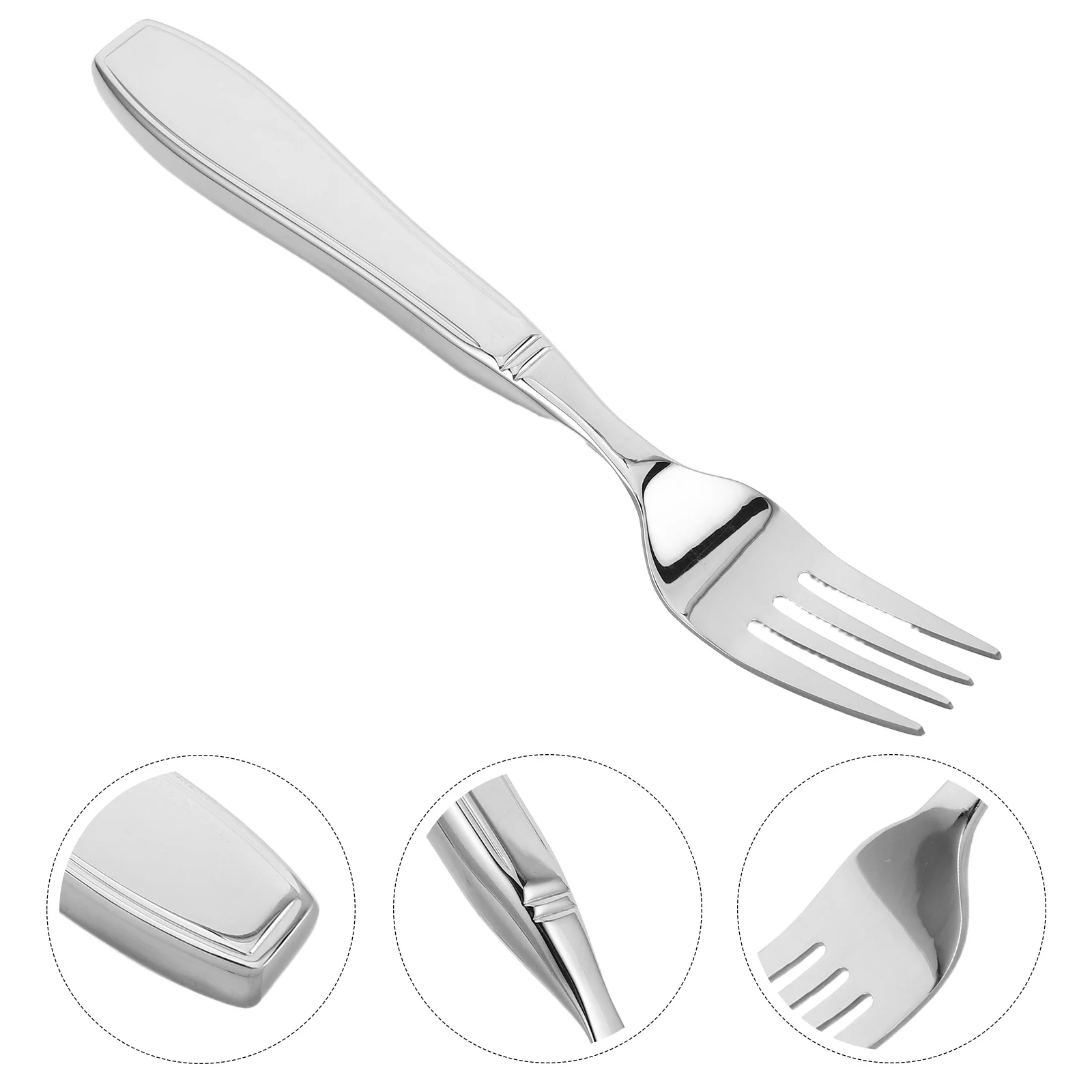 

Adaptive Weighted Fork Stainless Steel Senior Dining Utensil Ergonomic Handle for Self-Feeding Elderly Care Home Use Assistive