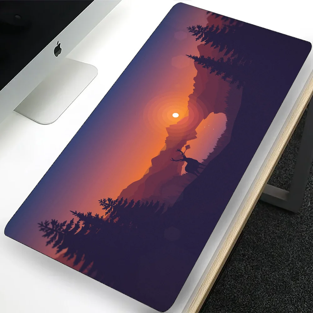 Deep Forest Sunset Large Gaming Mouse Pad Computer Mousepad PC Gamer Laptop Mouse Mat Office Mausepad XXL Keyboard Mat Desk Pad
