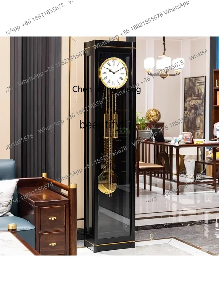 

ss7486 Light Luxury the Grandfather Clock Modern Minimalist Chinese Style Large Clock Creative Vertical Pendulum Clock