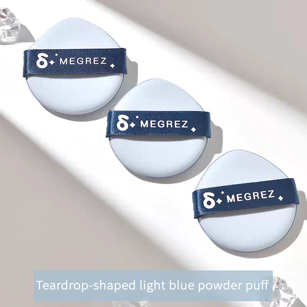 

10pcs Blue Teardrops Dry Dual-Use Foundation Dry Powder Puff Soft Skin-Friendly Does Not Eat Powder Wholesale Women's Makeup