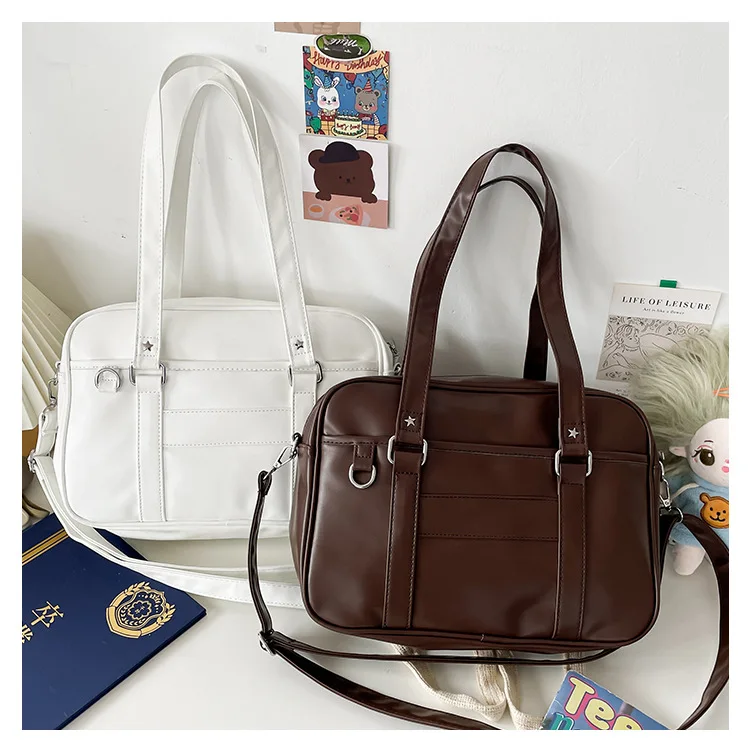 Sac à Bandoulière Japonais Décontracté En Simili Cuir (PU) - Noir, Petit Format - Style Lycéen - Neuf Avec étiquettes