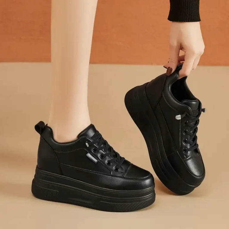 2026 Springand Autumn white sneakers for women and Autumn new style mesh breathable wedge heel casual board shoes