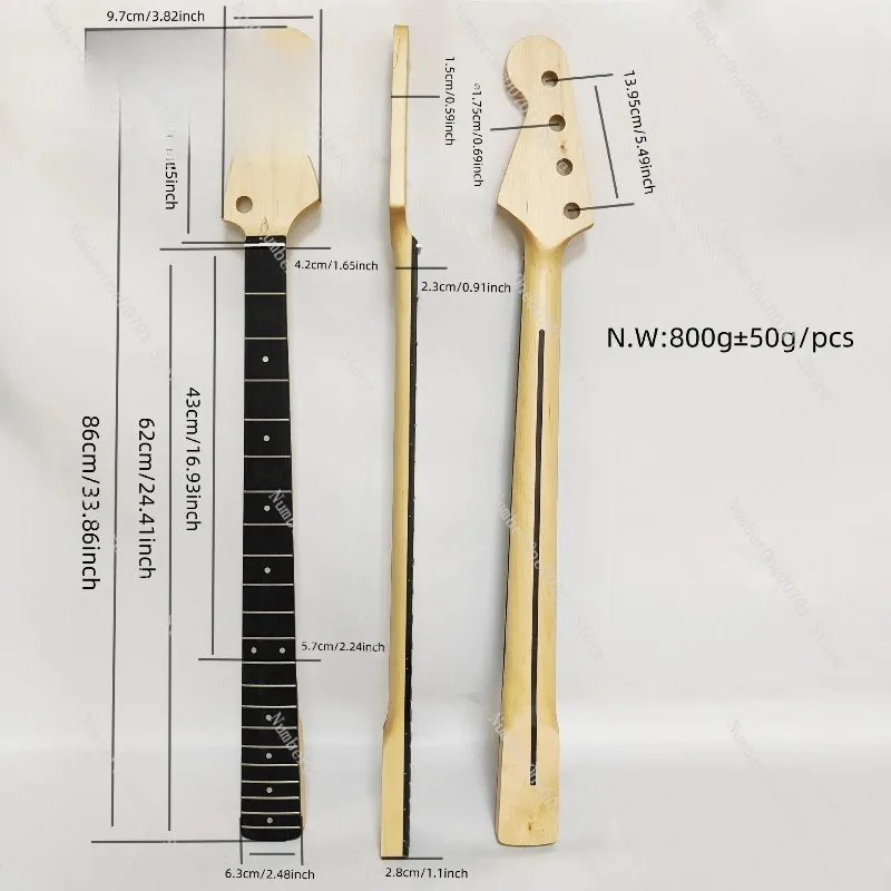 accessoires-de-guitare-en-bois-manche-de-basse-electrique-pb-en-erable-a-21-frettes-fini-3-couleurs