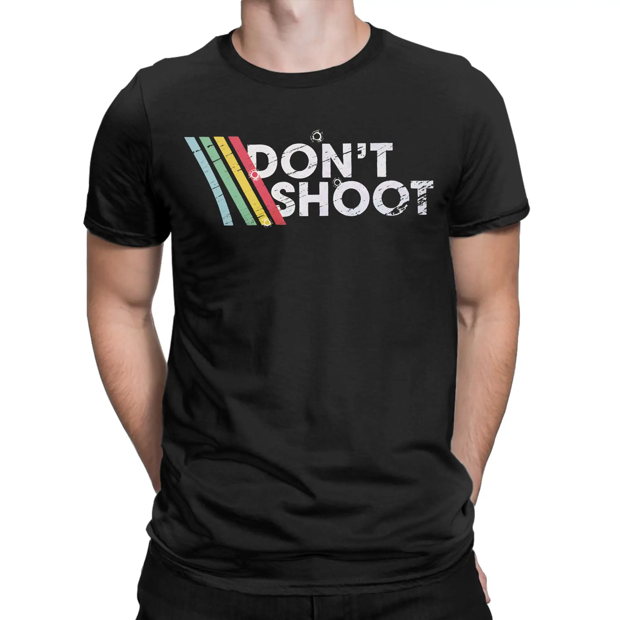 Men Women Arc Raiders Game Dont Shoot T Shirts  Pure Cotton Tops Hipster Short Sleeve Crewneck Tee Shirt New Arrival T-Shirts