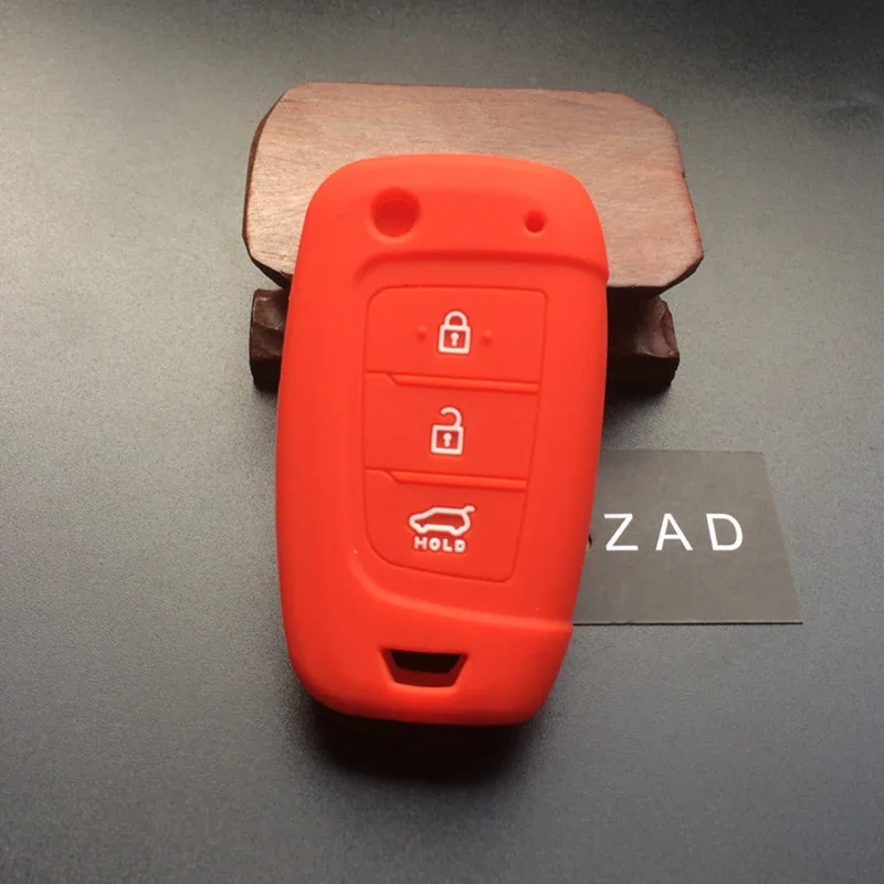 Silicone Car Key Cover for Hyundai Kona CELESTA Elantra Solaris 2017 Santa Fe Tucson Verna i35 i40 Genesis F flodingkey shell