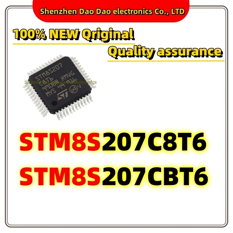 10Pcs STM8S207C8T6 STM8S207CBT6 LQFP-44 Microcontroller chip new original