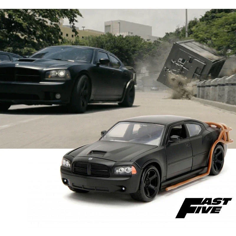 1:24 دودج تشارجر 2006 جادا سريع وفوريوسي سبيكة سيارة Diecasts ولعبة المركبات مصغرة مقياس نموذج سيارات لعب #2
