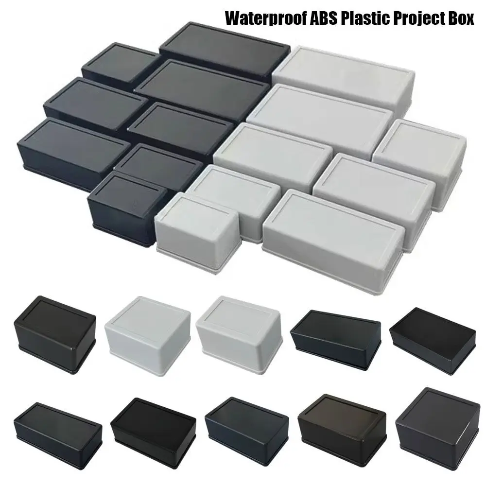 Waterproof Project Enclosure Boxes White Black ABS Plastic Storage Case 10 Styles Housing Instrument Case Electronic Supplies
